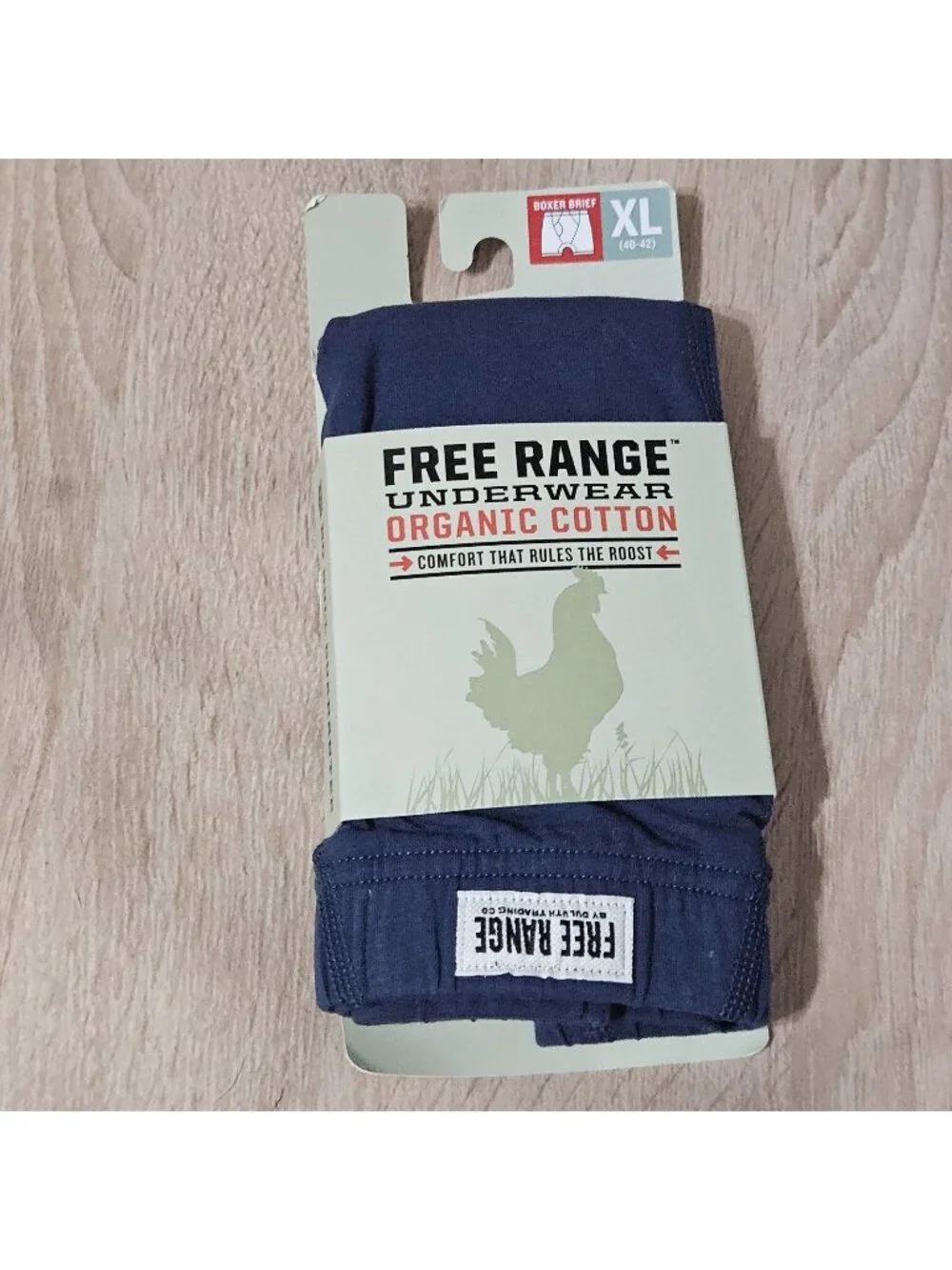 DULUTH FREE RANGE ORGANIC COTTON BRIEFS PALE NAVY BLUE SIZE XL